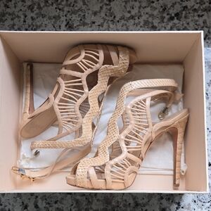 Elegant Tan High Heel Sandals